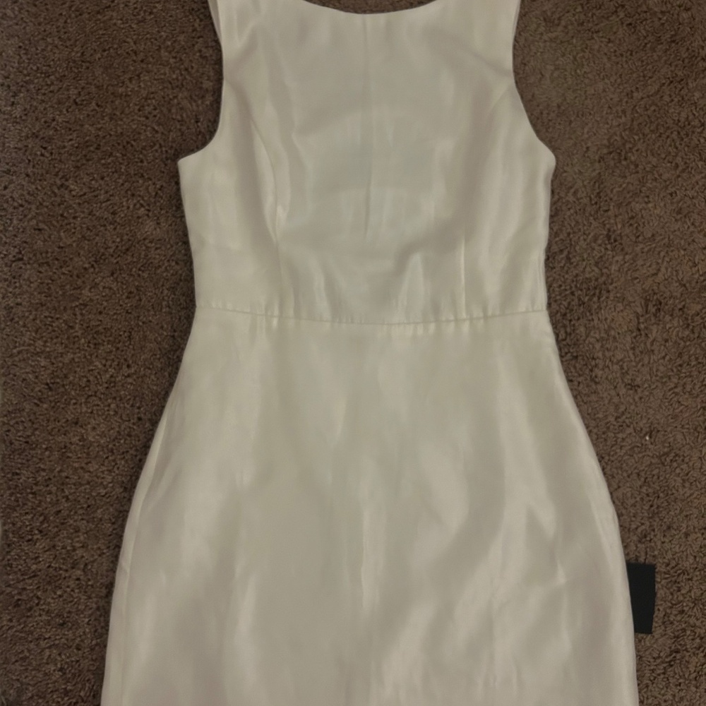 Lulus Sophisticated Selection White Sleeveless Backless Mini Dress - Size M - Picture 4 of 6